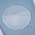 New Epoxy Resin Tray Mold Coaster Silicone Mold Trays Tea Fruit Lace Round Ornament Table Decorative Trays Mold for Handicrafts.