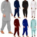 Western Pathani Suit Kurta Pajama Ethnic Festive Fashion Party Wear For Men Latest Traditional Wedding Dress For Men's Clothing. 