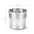 ICalifas Compatible For illy coffee Machine Maker/STAINLESS STEEL Metal Refillable Reu Capsule fit for illy Espresso Cafe.