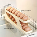 Automatic Roll-Down Double-Layer Egg Organizer, Automatic Scrolling Egg Dispenser Holder Storage Box Container Refrigerator for Refrigerator Kitchen Cabinet-1pcs-Best Rate. 