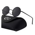 Round Metal Sunglasses Brand Designer Retro Vintage.