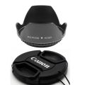 58mm Lens Cap Cover for Canon Rebel XTi XSi XS T1i T2i & DC-SN HOOD 58mm Screw Mount Flower Crown Lens Hood Petal Shape.