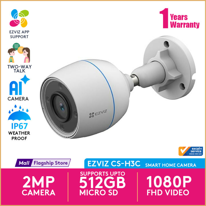 EZVIZ CS-H3C 2MP WiFi Outdoor/Outside Security Camera, 512GB