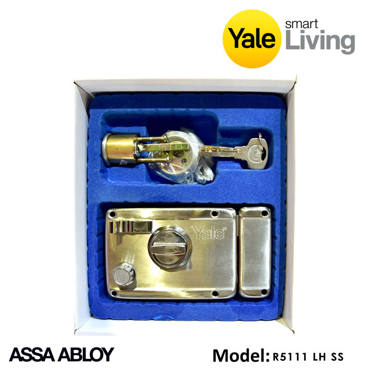 Yale High Security Yale R5111 LH SS Rim Lock Set Door hardware & locks