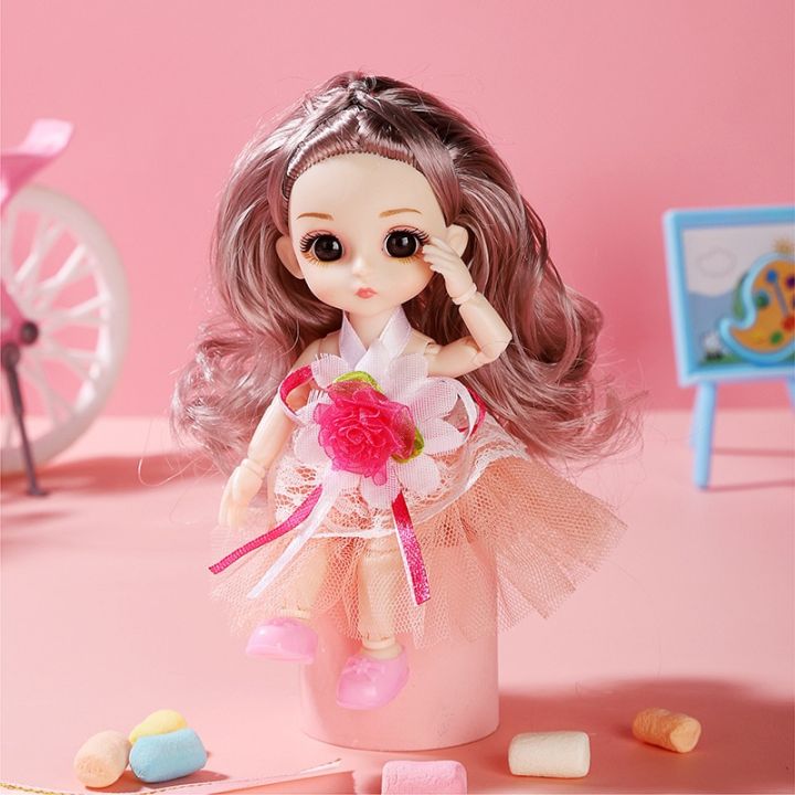 Doll%20Girl%20Toy%20Mini%20Doll%20Movable%20Joint%20Baby%203d%20Doll%20Beautiful%20Toys%20for%20Girls%20Clothes%20Dress%20Up%201/12%20Fashion%20Doll%2017cm%20Girls%20Gifts%20-%20Image%202