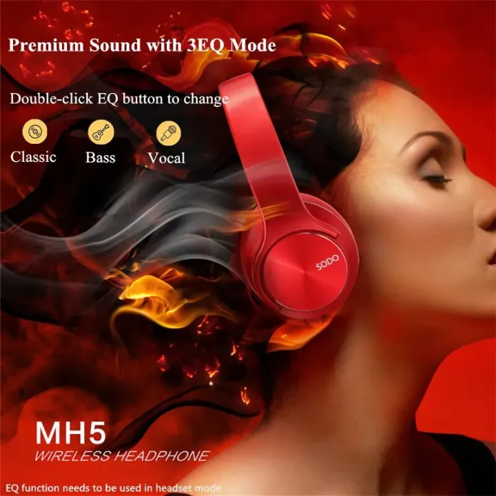 SODO%20MH-5%20Wireless%20Headphones%20Speakers%202%20in%201%20HiFi%20Stereo%20Bluetooth-compatible%205.0%20Over-Ear%20Headphones%20with%20Mic%20Support%20TF/FM%20-%20Image%202