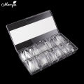 Monja 504Pcs/Box Acrylic False Nails Transparent Full Cover Ultrathin Fake Nails UV Gel Extension Builder Nail Accessories. 