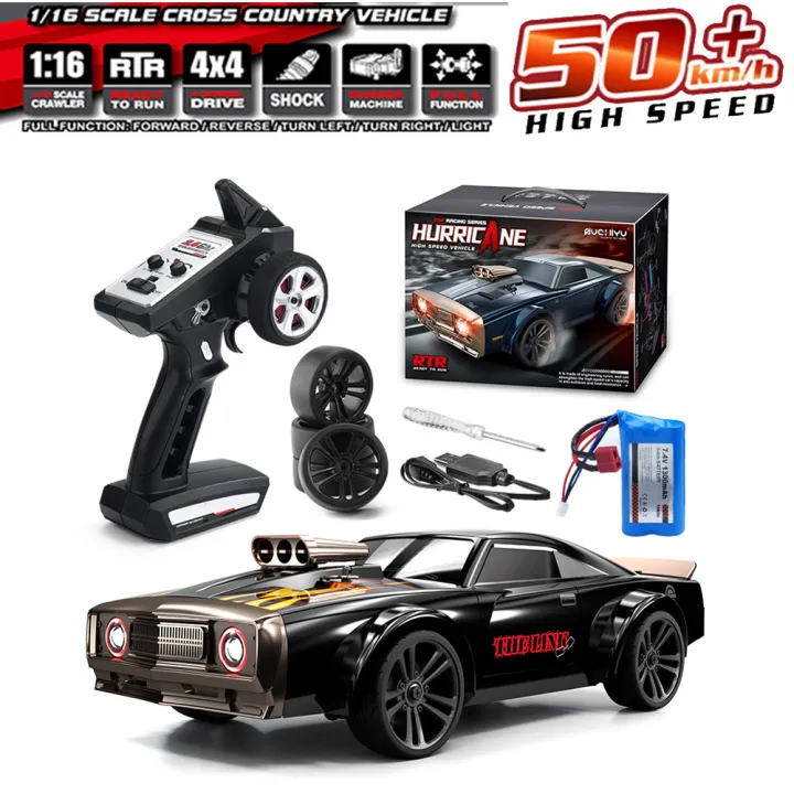 Scy%2016303%201/14%202.4g%20Rc%20Car%204wd%20Electric%20High%20Speed%20Off-road%20Drift%20Vehicle%20Flat%20Running%20Muscle%20Car%20With%20Retro%20Led%20Light%20-%20Image%203