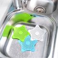 Multi-Purpose Soft PVC Plastic Star Filter For Kitchen Bathroom Sewer Sink Waste Strainer Filter Drain Catcher Cover-4pcs/Set. 