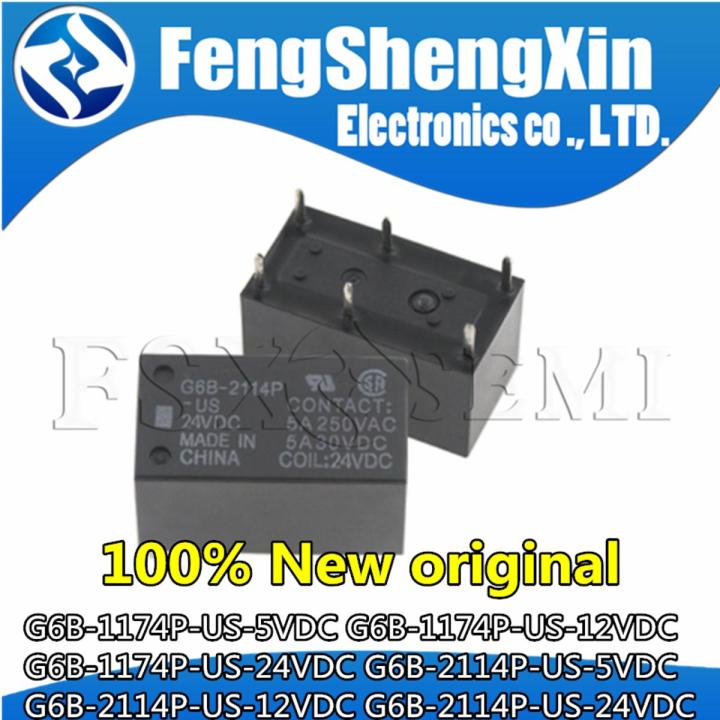 10pcs G6B-1174P-US-5VDC G6B-1174P-US-12VDC G6B-1174P-US-24VDC G6B-2114P-US-5VDC G6B-2114P-US-12VDC G6B-2114P-US-24VDC Relay
