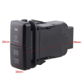 【Online】 2Pcs 12V Car Dual LED Light Bar Blue/Green On-Off Push Switch Button ABS Push Switch for Prado Light Button.