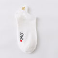 Spring-Summer New Type Women's Cartoon Bee Boat Socks Cotton Socks Women's Embroidery Cartoon Socks.