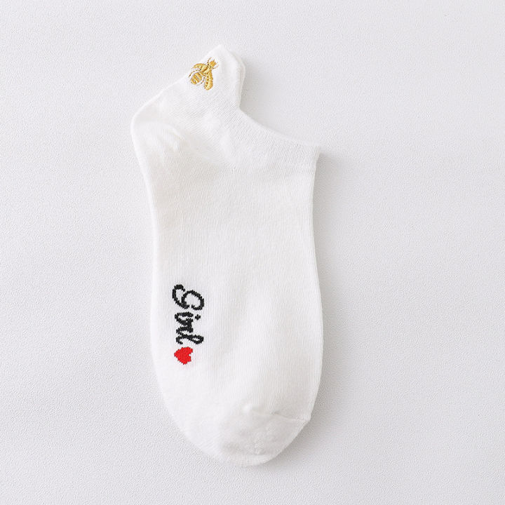 Spring-Summer%20New%20Type%20Women's%20Cartoon%20Bee%20Boat%20Socks%20Cotton%20Socks%20Women's%20Embroidery%20Cartoon%20Socks%20-%20Image%206