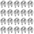 3/8 Inch Wire Rope Clamp Heavy Duty Wire Rope Clamp Wire Rope Clip M10 Stainless Steel,20 PCS.
