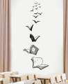 Open Books Fly Birds Wall Sticker Library Classroom Home Bedroom Wall Decal. 