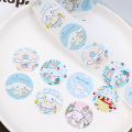 500PCS Sanrio Sweating Sticker Round Seal Sticker Self-adhesive Label Children's Cartoon Roll Roll Sticker.