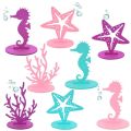 2Pcs Little Mermaid Theme Party Decorations DIY Felt Coral Table Ornament Under the Sea Girl Birthday Party Supplies Baby Shower. 