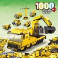6in1 NEW Excavating Machinery Engineering Vehicle Crane Car Truck Material Handler Model Building Blocks Sets Bricks Toy City. 