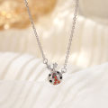 Under the Banyan Tree, S925 Silver Fashion, Vivid Ladybug Necklace, Female Personality, Cute, Cool, Delicate, Clavicle Chain Tide. 