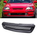 3X Car Carbon Fiber Mesh ABS Front Hood Grille Grill for 96-98 Honda Civic EJ/EK JDM Type R.