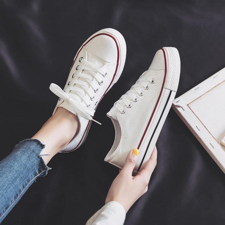 Blue Canvas Shoes for Women New All-Match Low Top White Shoes for  Women2022Junior High School Student Casual Sports Shoes Girl Board Single 