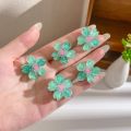 5-10 PCS Japanese Sweet Cherry Blossom Hair Clip Princess Hair Knitting Headwear Lovely Flower Hairpin. 