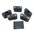 ARELENE 6Pcs Windsurfing Black Plastic 2-Hole Footstrap Insert Windsurf Board Footstrap Replacement Surfboard Surfing Accessorie. 