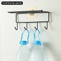 5Pcs Self Adhesive Wall Hooks Invisible Traceless Snap Hook Organizer Wall Storage Holder Bathroom Kitchen Bedroom Hook Kit.