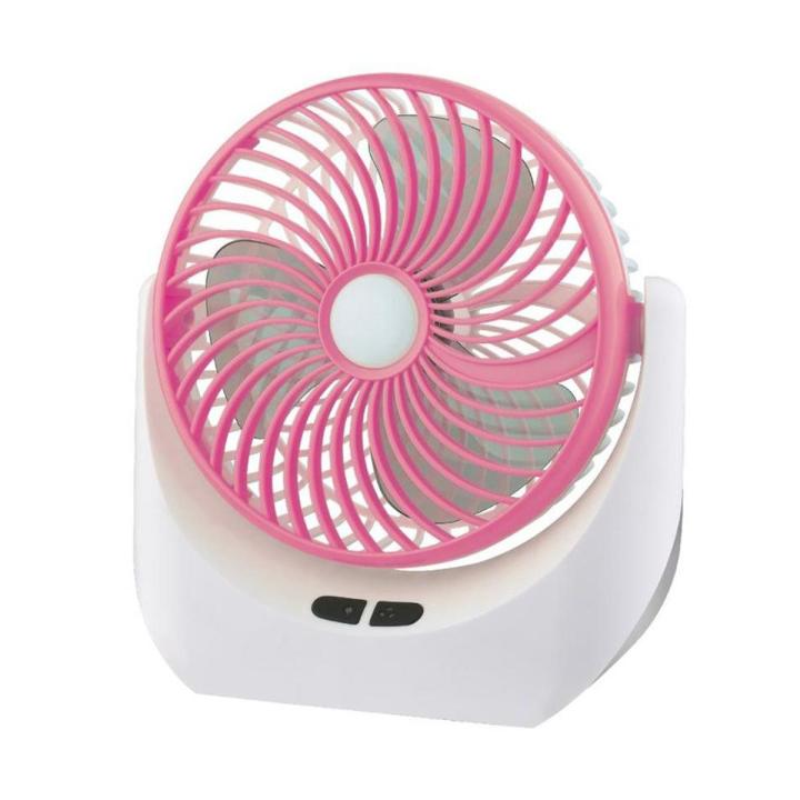 Portable & Rechargeable Mini Fan With Light - (Multycolour) Assorted