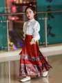 Ma Mian Skirt for Girls Spring and Autumn Children's Hanfu 2024 New Set Summer Little Girl Chinese Style Antique. 