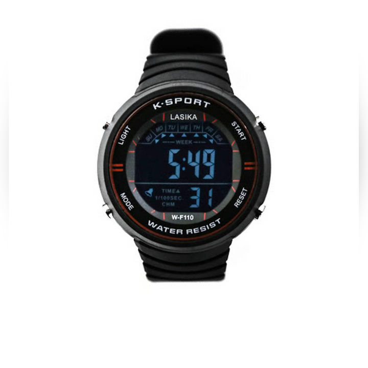 NEW LASIKA W-F110 Water Resistance/ Waterproof Silicon Digital Watch ...