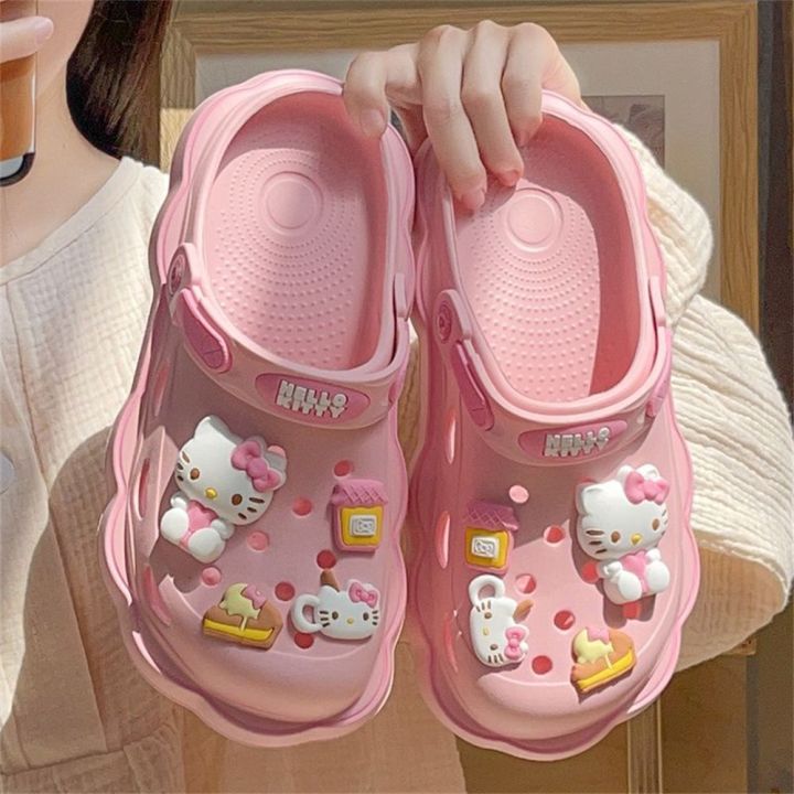 Cute%20Sanrio%20Hello%20Kitty%20Y2k%20Crocs%20Shoes%20Kuromi%20Cinnamoroll%20Kawaii%20Girls%20Beach%20Slippers%20Indoor%20Outdoor%20Sandals%20Diy%20Accessories%20-%20Image%205