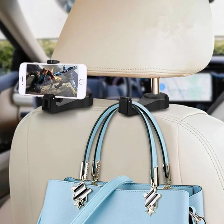 2%20Pcs%20Car%20Seat%20Phone%20Holder%20with%20Hooks%20Universal%20Lockable%20Car%20Headrest%20Hooks%20and%20Phone%20Holder%20for%20Attaching%20Phones%20and%20Hanging%20Bag,%20Purse,%20Cloth,%20-%20Image%204