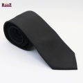 Black Premium Quality Embroidery Necktie. 