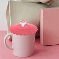 6PCS New Cute Anti-Dust Silicone Glass Cup Cover Coffee Mug Suction Seal Lid Cap Food Grade Creative Round Mug Cover.
