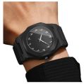 Aura Arabic Watch for Men – Black Quartz Wrist Watch | Matte Black Octagonal Design | Premium Metal Strap | Includes Gift Box.