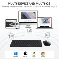 Rapoo 9010M Multi-Device Keyboard and Mouse Combo 2.4G/Bluetooth 5.0/4.0 Wireless Bluetooth Keyboard Mouse Set Support 4 Devices. 