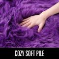 Soft Fur Carpet Circle shape Fluffy Rugs, Hairy Fur Rugs Washable Faux Fur Rug For Kids Bedroom Home Decoration Sofa Cushions Mat Soft Carpet Sheepskin Rug (1pc, 40cm Circle). 