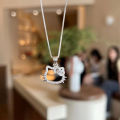 Hello Kitty Birthday Gift Kitty Necklace Female Sweet And Lovely Pendant Collarbone Chain For Girlfriends Walk Gift Hot Selling. 