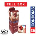Sensation Condom - Strawberry Flavor Super Dotted - Full Box - 12 Pack x 3pcs=36pcs.