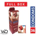 Sensation Condom - Strawberry Flavor Super Dotted - Full Box - 12 Pack x 3pcs=36pcs. 