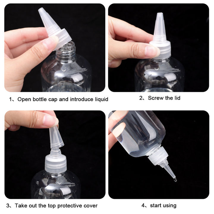 500ml/1000ml%20Kitchen%20Pointed%20Nose%20Clear%20Squeeze%20Sauce%20Bottle%20Sealable%20-%20Image%203