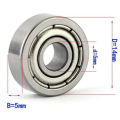 605Z 605 bearing 5x14x5mm double cover metal deep groove ball bearing Mini for CNC 3D printer. 
