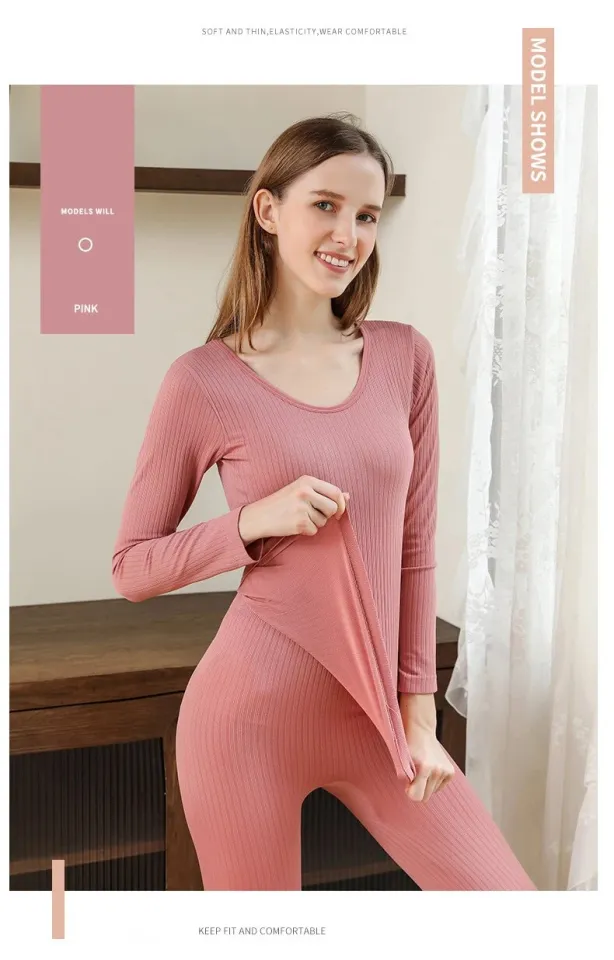 FINETOO Pieces Women's Thermal Underwear Winter Clothes Seamless