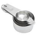 7Pcs Household DIY Measuring Cup Kit Stainless Steel Cake Kitchen Baking Cooking Spoon.
