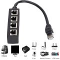RJ45 Ethernet Cable Splitter Network Adapter,Ethernet Splitter 1 to 3 Cable Suitable Super LAN Ethernet Connector Adapter cat 6. 