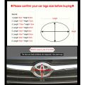 Applicable to Toyota Corolla Camry vios RAV4 PROADO ALRHARD YARLS Highlander etc front emblem or rear emblem ABS plating logo steering wheel. 