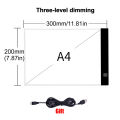 A4/A5 LED Light Box Tracer USB Cable Dimmable Brightness LED Artcraft Tracing Light Box Light Pad for Artists Drawing Sketching.