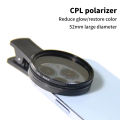 For Mobile Phone 52MM Circular Polarizer Camera Lens CPL Filter Universal No Reflections Portable Professional. 