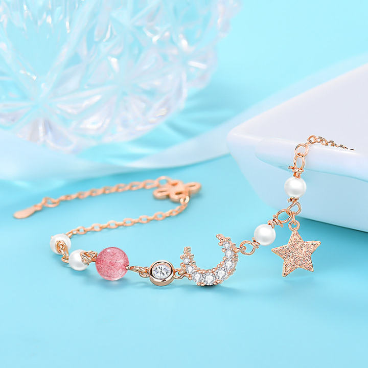 Women%20Fashion%20Jewelry%20Fresh%20Girl%20Marble%20Moon%20Stars%20Cute%20Crystal%20Delicate%20Strawberry%20Sweet%20Bracelet%20-%20Image%204